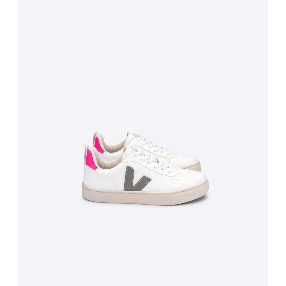 Veja V-10 CWL Tornacipő Gyerek White/Grey/Purple | HU 848VRW